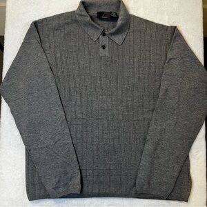 JF J.Ferrar Charcoal Polo Shirt 100% Cotton Classic NWOT